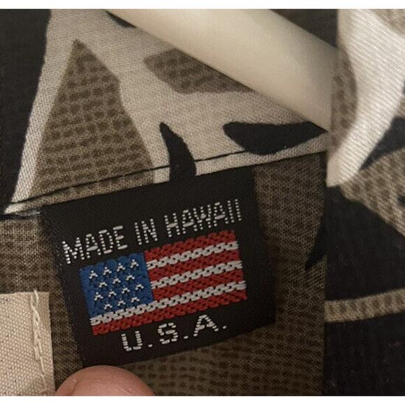 Kalaheo Hawaiian Shirt Men SIZE Large Floral Short Sleeve Rayon Made USA New! - Picture 4 of 6